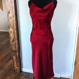 Satin midi dress